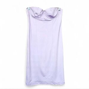 Sz M Just Cavalli Lavender Viscose Bustier Bodycon Cocktail Midi Dress